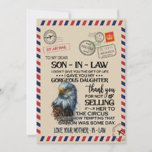 Cartes Pour Fêtes Annuelles Belle-Fils   À Mon Cher Belle-Fils De Mère