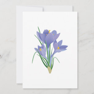 Cartes Pour Fêtes Annuelles Belle fleur de crocus