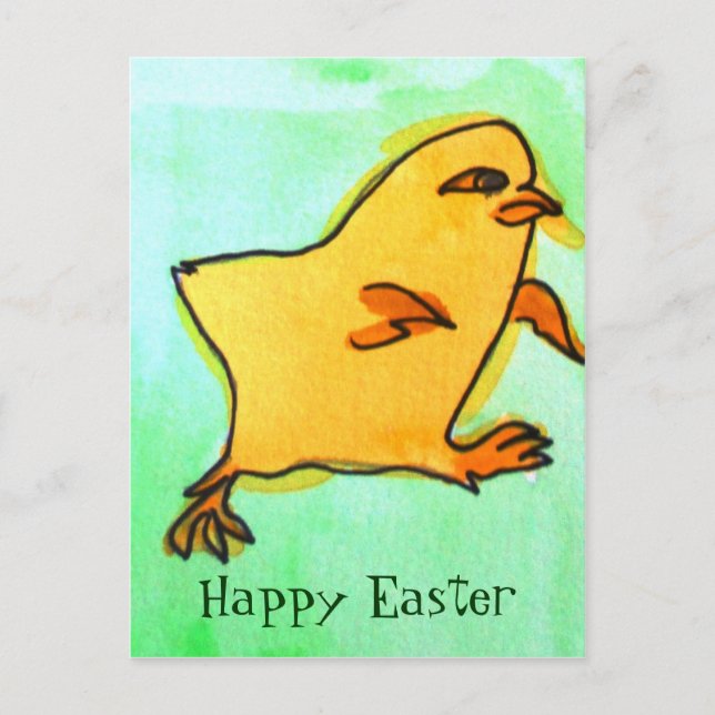 Cartes Pour Fêtes Annuelles Belle hanche Retro de poussette de Pâques illustra (Devant)