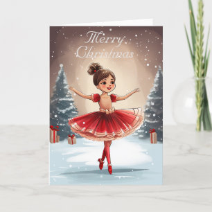 Cartes Pour Fêtes Annuelles Belle Noisette Hiver Ballerina Noël