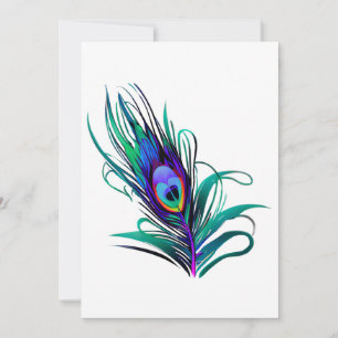 Cartes Pour Fêtes Annuelles Belle plume de paon