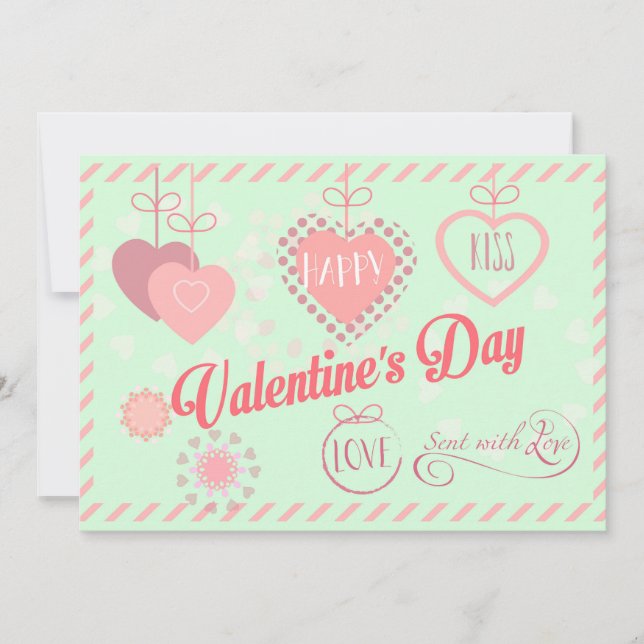 Cartes Pour Fêtes Annuelles Belle Saint Valentin Design moderne Boho (Devant)
