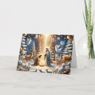 Cartes Pour Fêtes Annuelles Belle scène de Noël de la Nativité