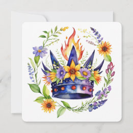 Cartes Pour Fêtes Annuelles Beltane Fire Crown Summer Floral Sabbat