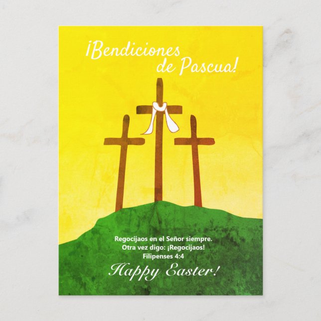 Cartes Pour Fêtes Annuelles Bendiciones de Pascua Espagne Pâques (Devant)