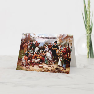 Cartes Pour Fêtes Annuelles Bénédiction d'action de grâce. Art