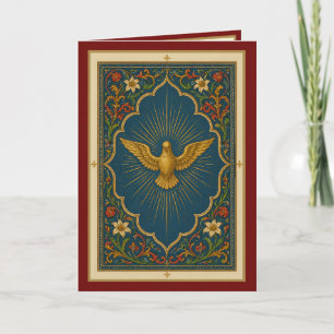 Cartes Pour Fêtes Annuelles Bénédiction de confirmation de la colombe du Saint