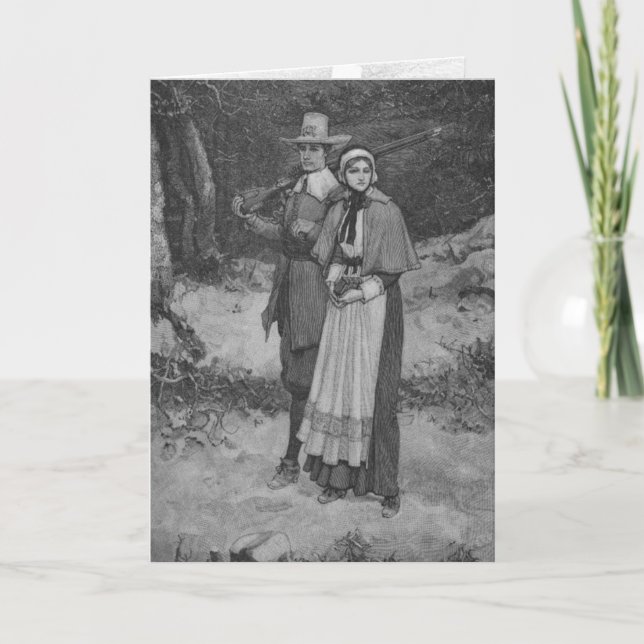 Cartes Pour Fêtes Annuelles Bénédiction de l'action de grâce - Couple de pèler (Devant)