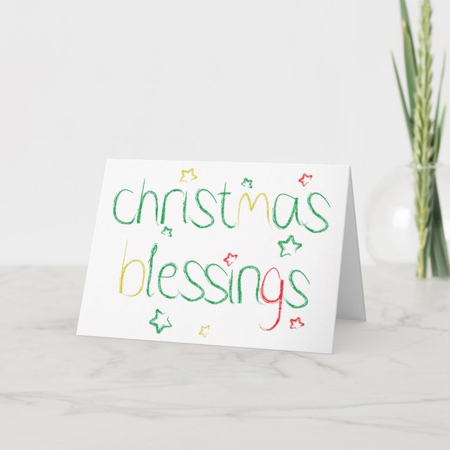 Cartes Pour Fêtes Annuelles Bénédiction de Noël (Devant)