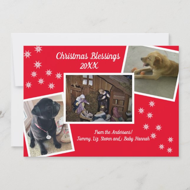 Cartes Pour Fêtes Annuelles Bénédiction de Noël (Devant)