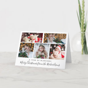 Cartes Pour Fêtes Annuelles Bénédiction de Noël   Grille multiphoto