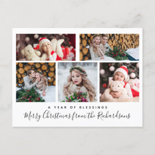 Cartes Pour Fêtes Annuelles Bénédiction de Noël   Grille multiphoto