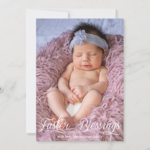 Cartes Pour Fêtes Annuelles Bénédiction de Pâques Bébé Enfants Famille Photo