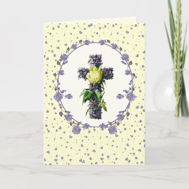 Cartes Pour Fêtes Annuelles Bénédiction de Pâques. Pâques vintages (Devant)