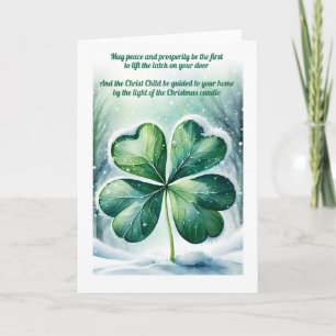 Cartes Pour Fêtes Annuelles Bénédiction irlandaise de Noël personnalisée