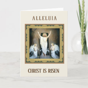 Cartes Pour Fêtes Annuelles Bénédiction religieuse de Pâques Prière traditionn