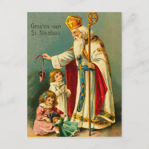 Cartes Pour Fêtes Annuelles Bénédiction-St de Noël. Nikolaas