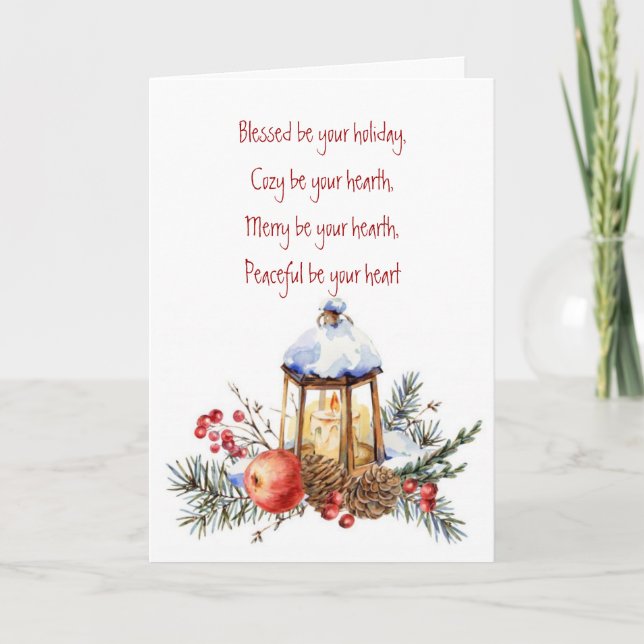 Cartes Pour Fêtes Annuelles Bénédictions celtiques Noël pour tous (Devant)