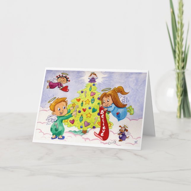 Cartes Pour Fêtes Annuelles Bénédictions d'ange (Devant)