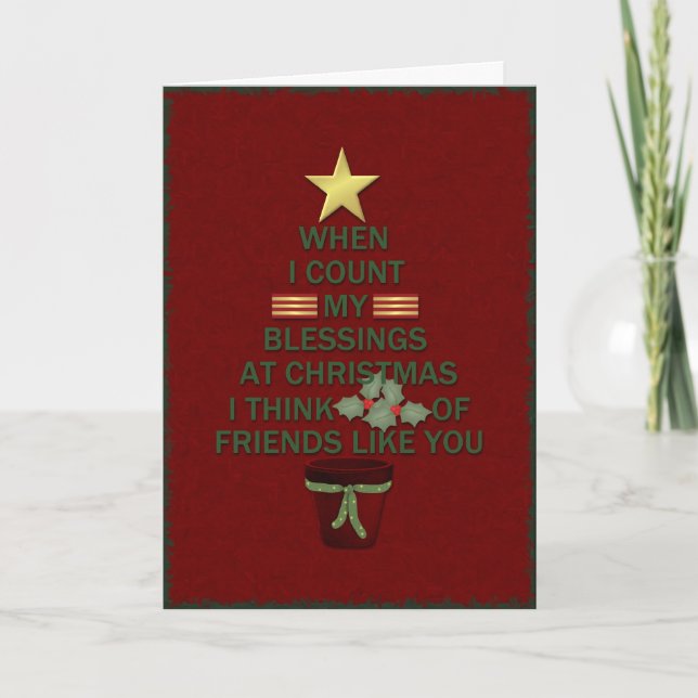 Cartes Pour Fêtes Annuelles Bénédictions de Noël (Devant)