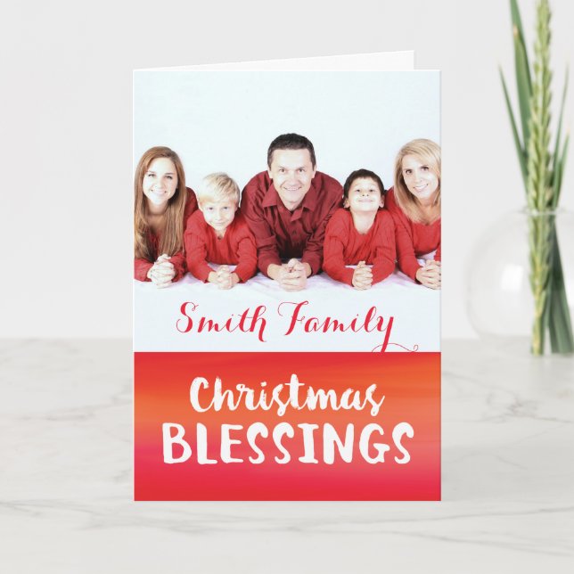 Cartes Pour Fêtes Annuelles Bénédictions de Noël Aquarelle-apparence personnal (Devant)