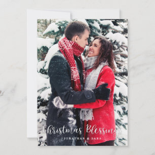 Cartes Pour Fêtes Annuelles Bénédictions de Noël Photo verticale Noël
