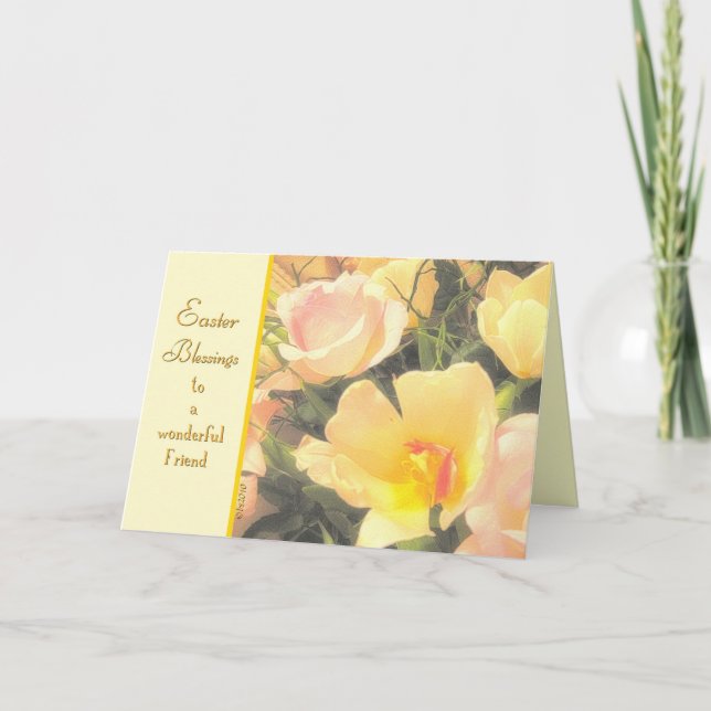 Cartes Pour Fêtes Annuelles bénédictions de Pâques à un ami merveilleux (Devant)