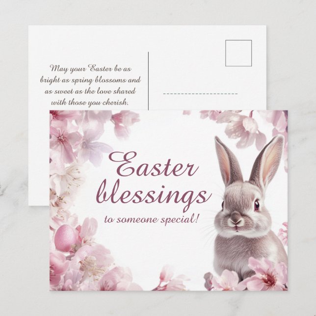 Cartes Pour Fêtes Annuelles Bénédictions de Pâques personnalisables (Devant / Derrière)
