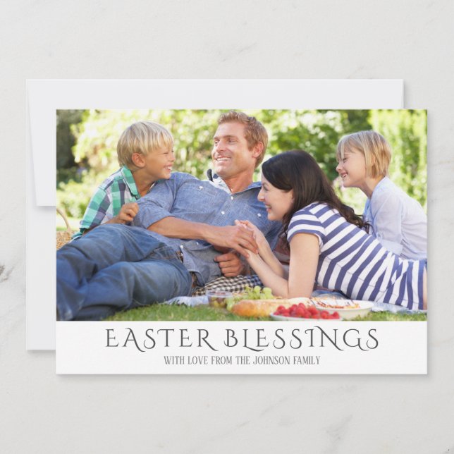 Cartes Pour Fêtes Annuelles Bénédictions de Pâques simples 1 Photo (Devant)