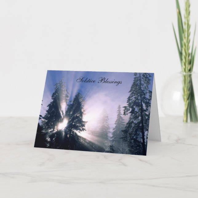 Cartes Pour Fêtes Annuelles Bénédictions de solstice (Devant)