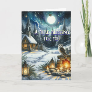 Cartes Pour Fêtes Annuelles Bénédictions de Youl sous la Lune du Solstice