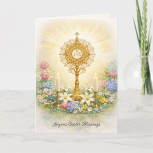 Cartes Pour Fêtes Annuelles Bénédictions eucharistiques joyeuses de Pâques