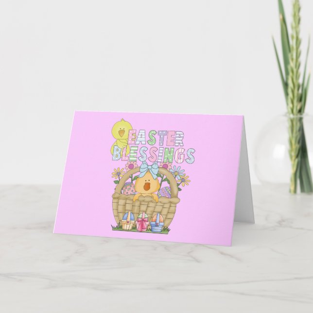 Cartes Pour Fêtes Annuelles Bénédictions heureuses de Pâques (Devant)
