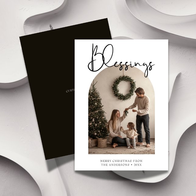Cartes Pour Fêtes Annuelles Bénédictions sophistiquées Photo de Noël religieus (Créateur téléchargé)