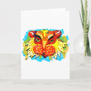 Cartes Pour Fêtes Annuelles Bengali Nouvel An Lion Design Cadeaux et casques d