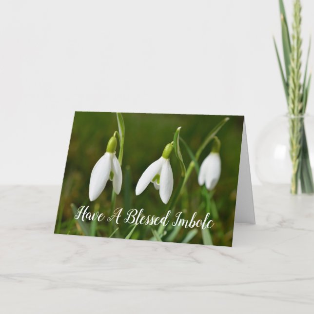 Cartes Pour Fêtes Annuelles Béni Imbolc Pagan Wiccan Holiday Sabbat Blank (Devant)