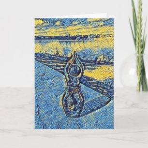 Cartes Pour Fêtes Annuelles Béni Sois Déesse à la Rivière