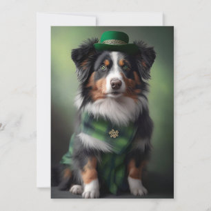 Cartes Pour Fêtes Annuelles berger australien saint patrick