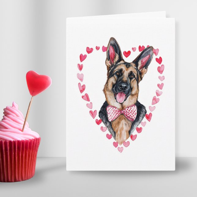 Cartes Pour Fêtes Annuelles Berger Maman Valentines Jour Chien Aimer Coeur Jol (Shepherd Mom Valentines Day Dog Love Heart Pretty Holiday Card)