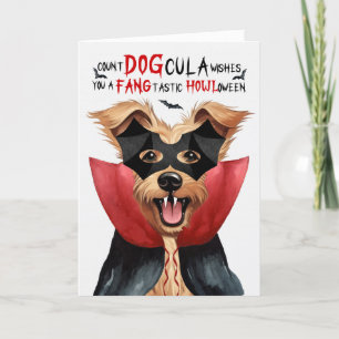 Cartes Pour Fêtes Annuelles Berger Picard Chien Drôle Nombre DOGcula Halloween