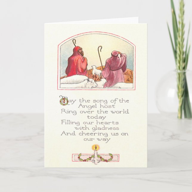 Cartes Pour Fêtes Annuelles Bergers de Noël (Devant)
