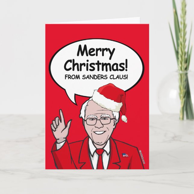 Cartes Pour Fêtes Annuelles Bernie Sanders Christmas - Sanders Claus - Me (Devant)