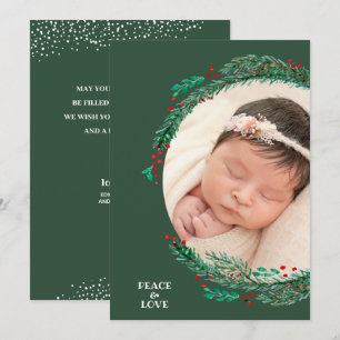 Cartes Pour Fêtes Annuelles Berries Pine Wire Photo de Noël