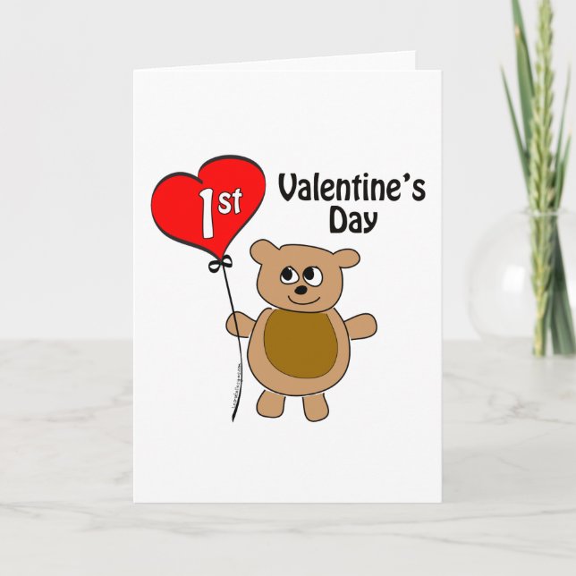 Cartes Pour Fêtes Annuelles Berry Cute Babys 1st Valentine's Day (Devant)