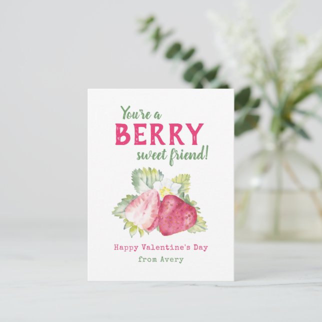 Cartes Pour Fêtes Annuelles Berry Sweet Kids Classroom Valentine's Cards (Debout devant)