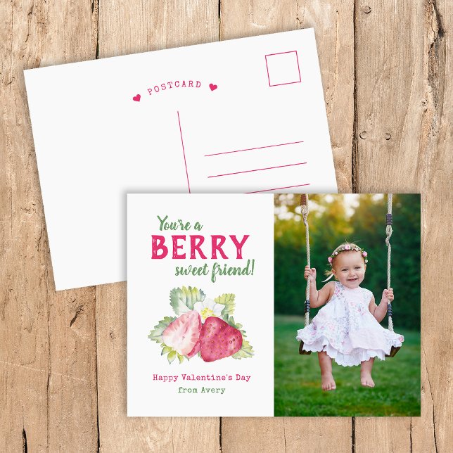Cartes Pour Fêtes Annuelles Berry Sweet Kids Photo Saint Valentin (Créateur téléchargé)