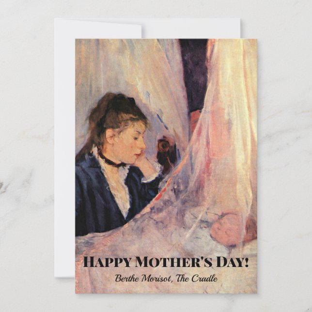 Cartes Pour Fêtes Annuelles Berthe Morisot, Le Berceau, (Devant)