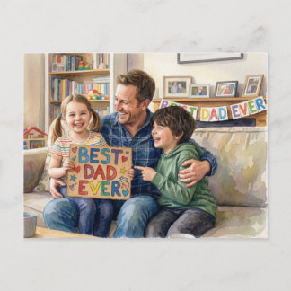 Cartes Pour Fêtes Annuelles Best Dad Ever Holiday Postcard