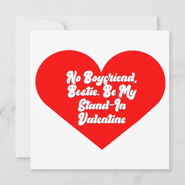 Cartes Pour Fêtes Annuelles Best Friend Stand-In Valentine Card (Devant)