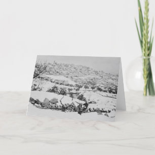 Cartes Pour Fêtes Annuelles Bethléem avec neige